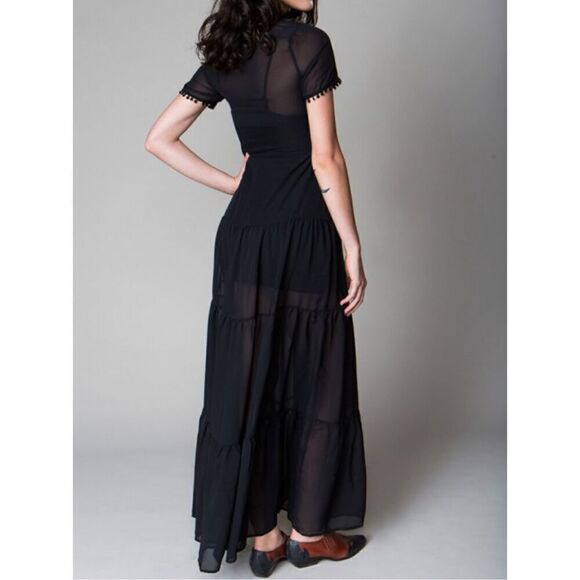 For Love and Lemons Sombrero Maxi transparent Dress Size M - Picture 2 of 9